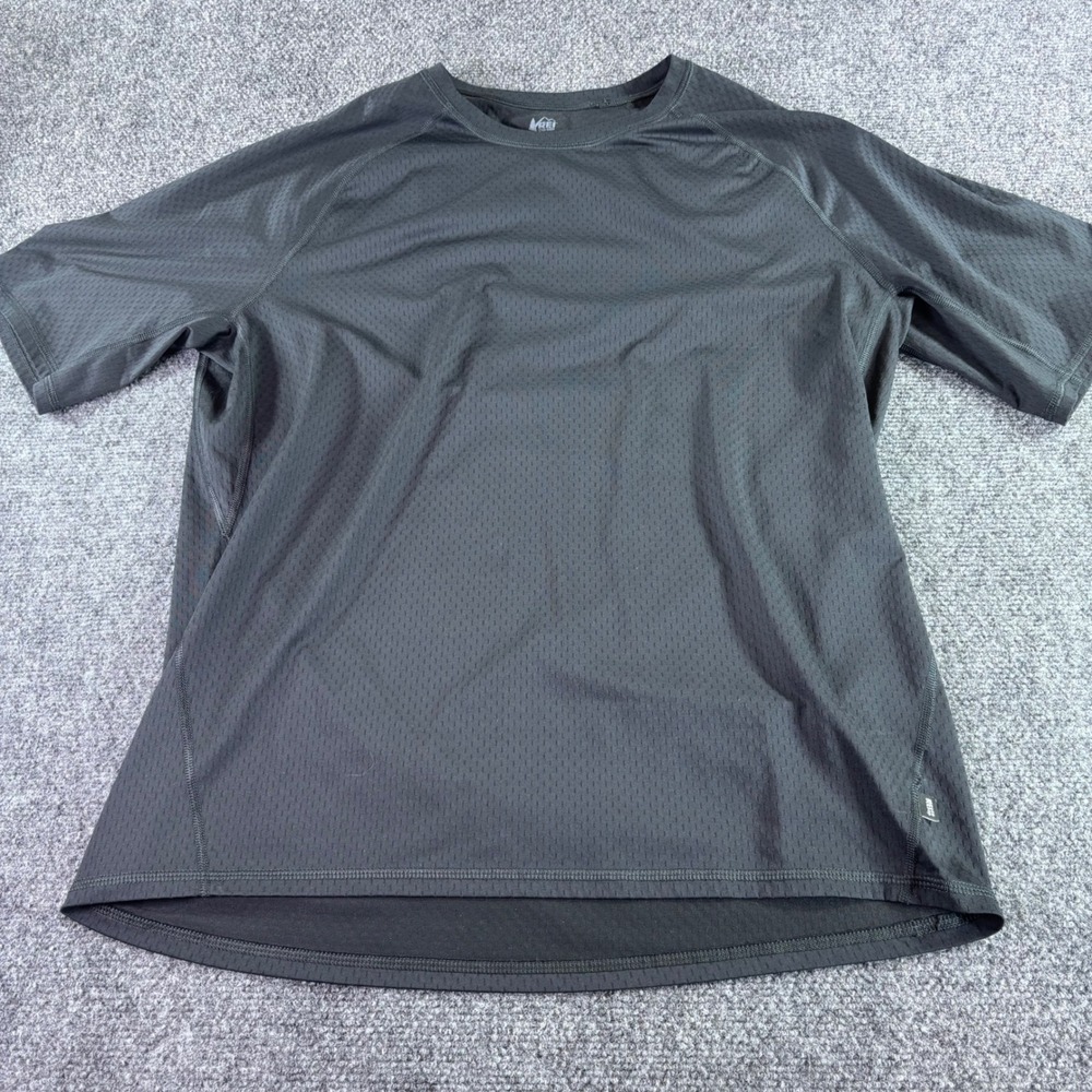 REI Co-op Performance T-Shirt Mens L Black Mesh Short Sleeve Active Hiking